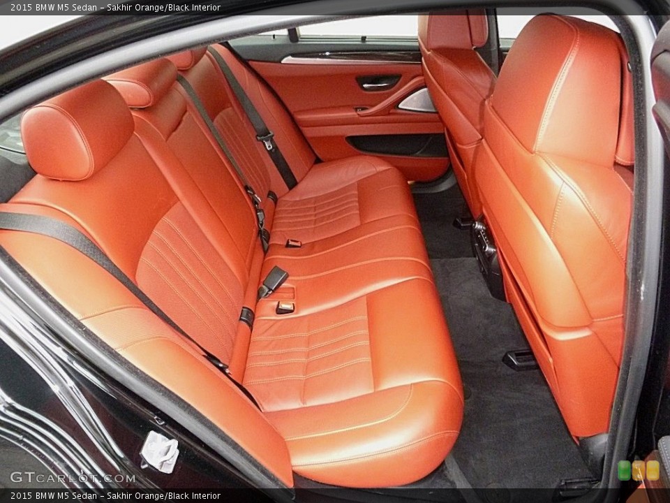 Sakhir Orange/Black Interior Rear Seat for the 2015 BMW M5 Sedan #119732671