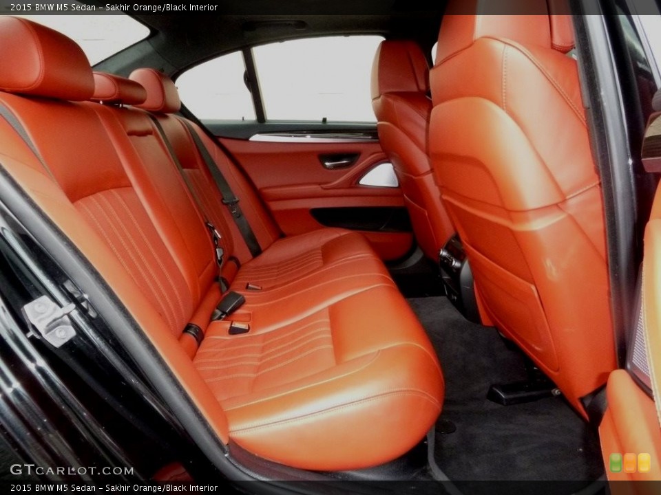 Sakhir Orange/Black Interior Rear Seat for the 2015 BMW M5 Sedan #119732692
