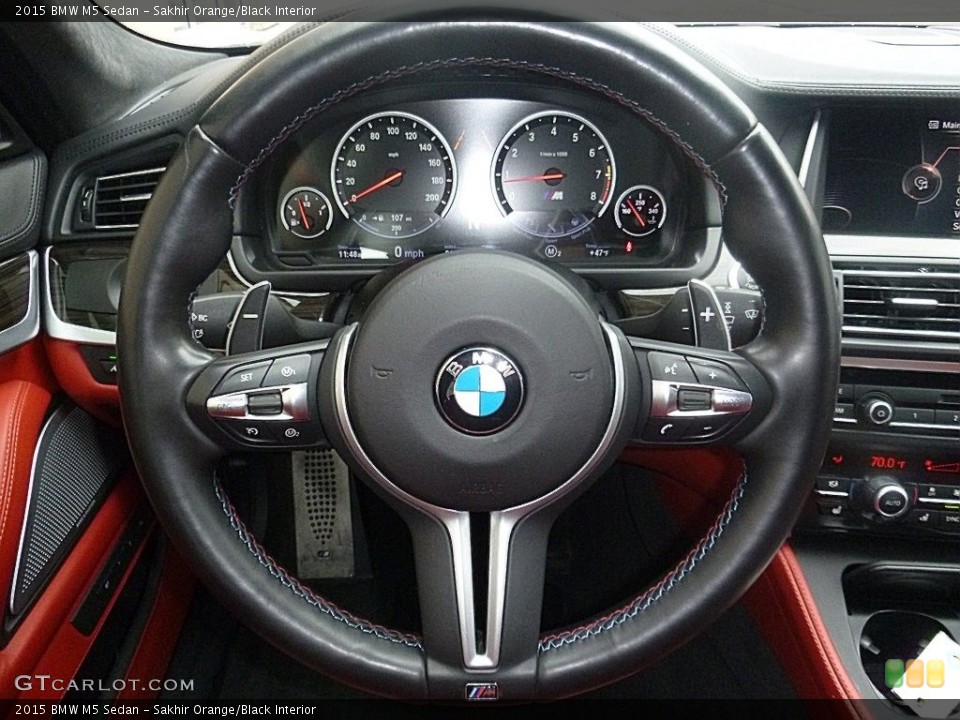 Sakhir Orange/Black Interior Steering Wheel for the 2015 BMW M5 Sedan #119732851