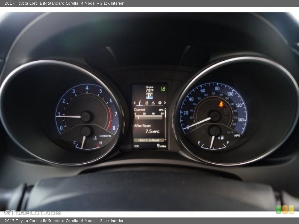 Black Interior Gauges for the 2017 Toyota Corolla iM  #119734567