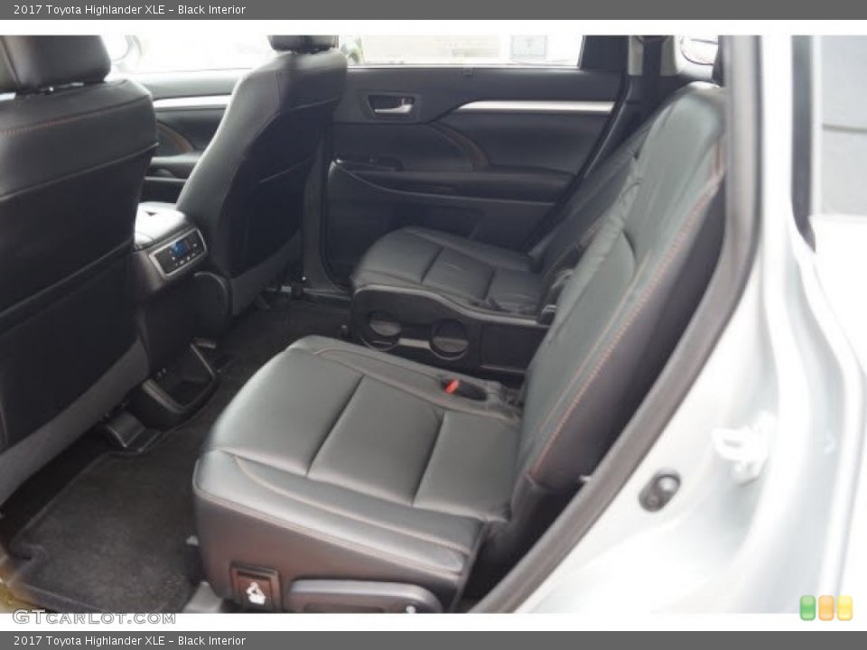 Black Interior Rear Seat for the 2017 Toyota Highlander XLE #119738188
