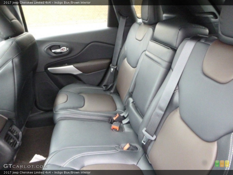 Indigo Blue/Brown Interior Rear Seat for the 2017 Jeep Cherokee Limited 4x4 #119740781