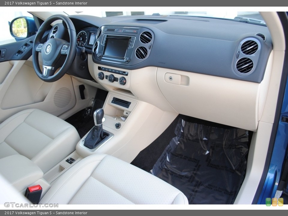 Sandstone Interior Dashboard for the 2017 Volkswagen Tiguan S #119743956