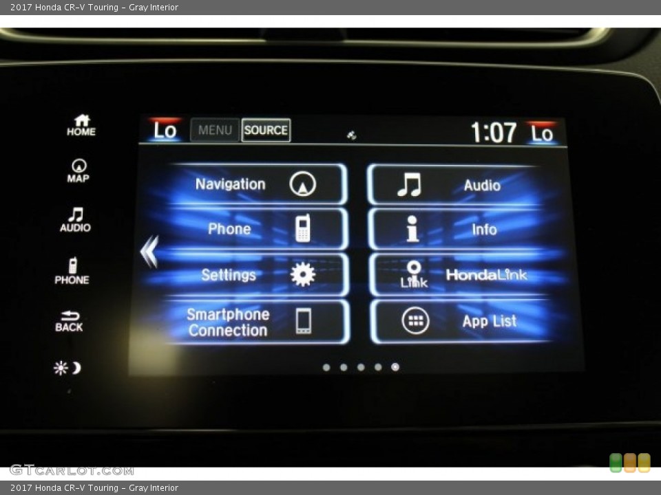 Gray Interior Controls for the 2017 Honda CR-V Touring #119745673