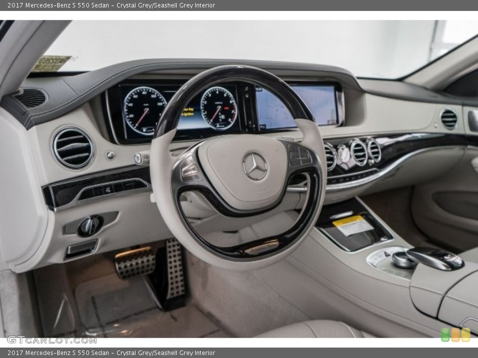 Crystal Grey/Seashell Grey Interior Dashboard for the 2017 Mercedes-Benz S 550 Sedan #119767329