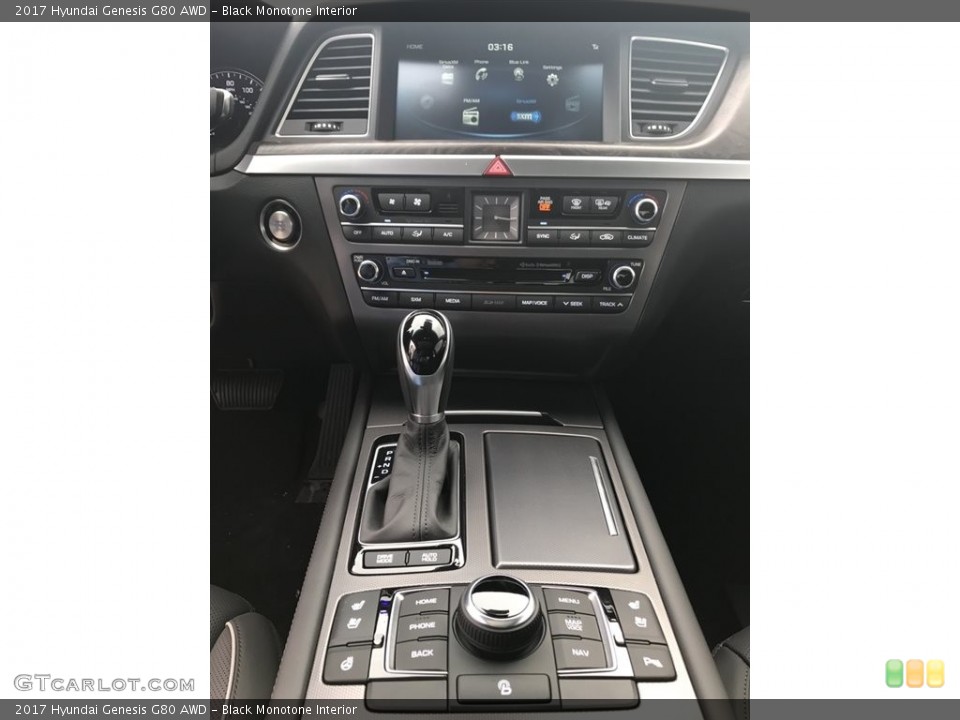 Black Monotone Interior Controls for the 2017 Hyundai Genesis G80 AWD #119793101
