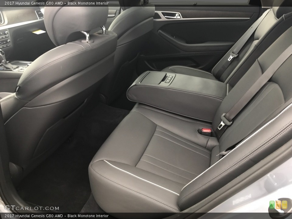 Black Monotone Interior Rear Seat for the 2017 Hyundai Genesis G80 AWD #119793110