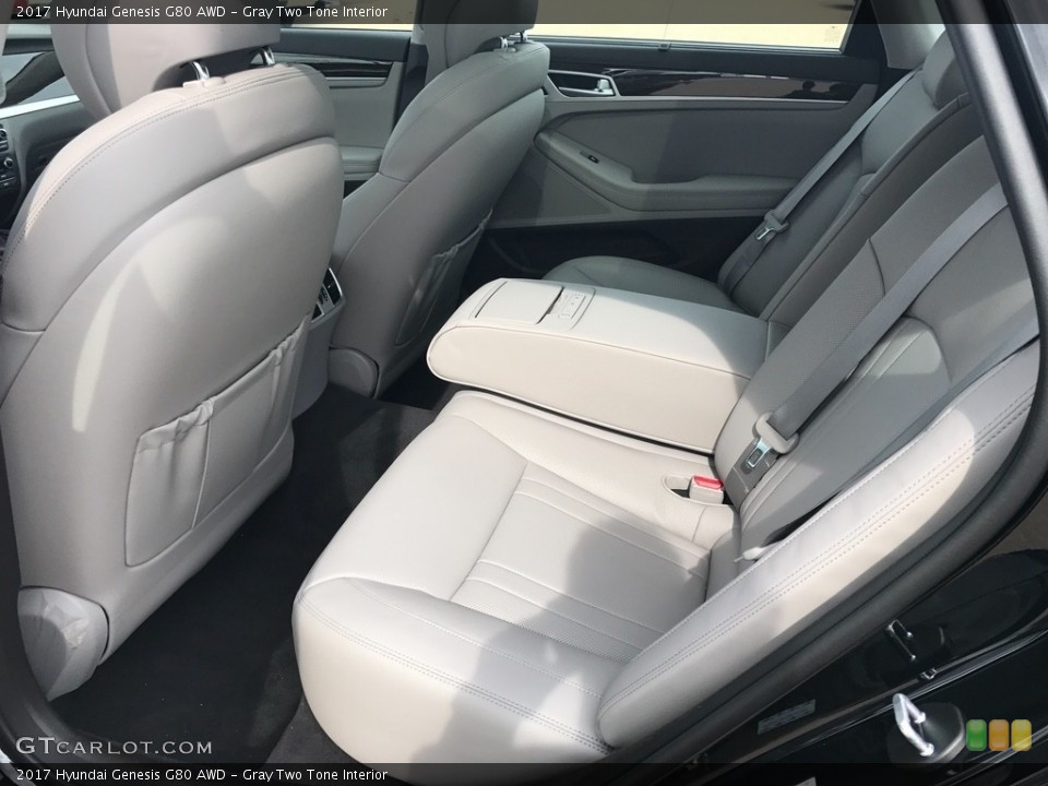 Gray Two Tone Interior Rear Seat for the 2017 Hyundai Genesis G80 AWD #119793250