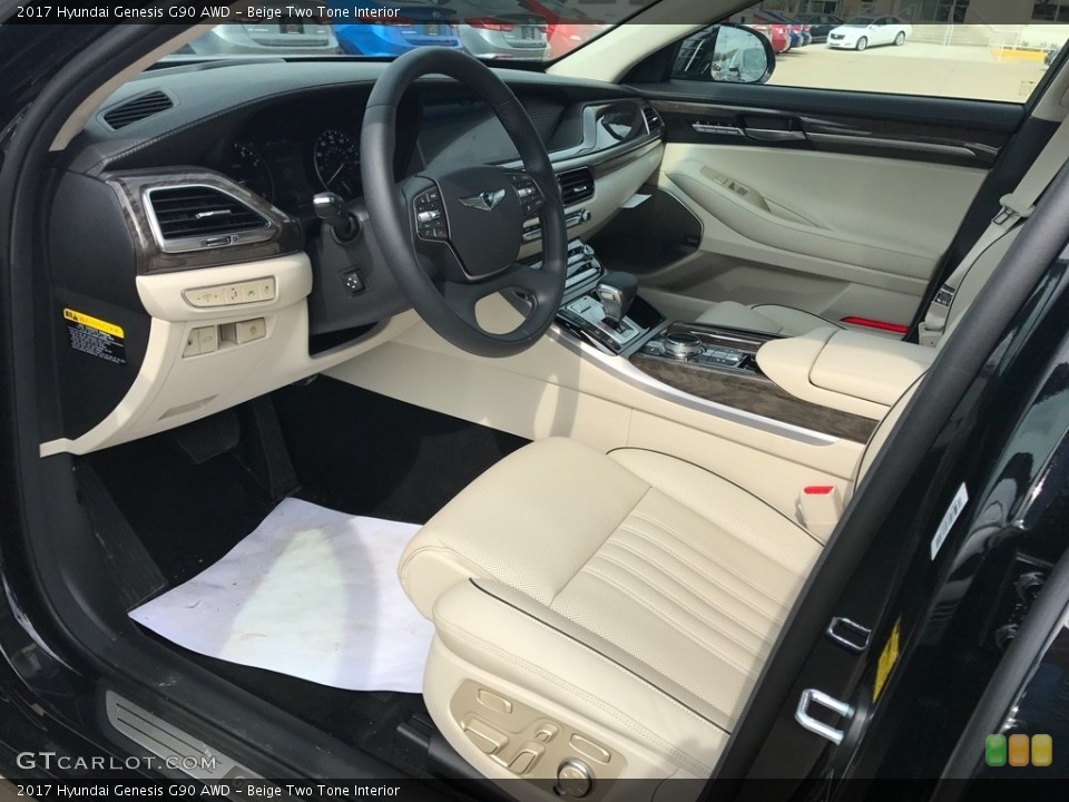 Beige Two Tone Interior Photo for the 2017 Hyundai Genesis G90 AWD #119793707