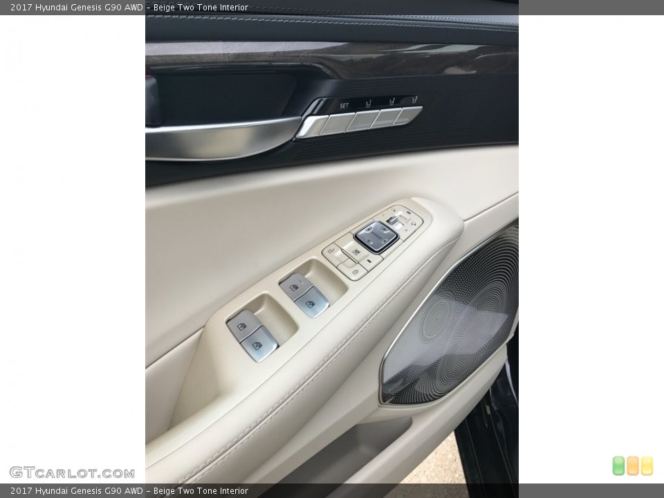 Beige Two Tone Interior Door Panel for the 2017 Hyundai Genesis G90 AWD #119793713