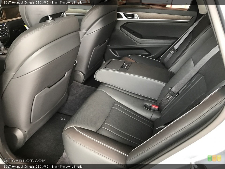 Black Monotone Interior Rear Seat for the 2017 Hyundai Genesis G80 AWD #119793875