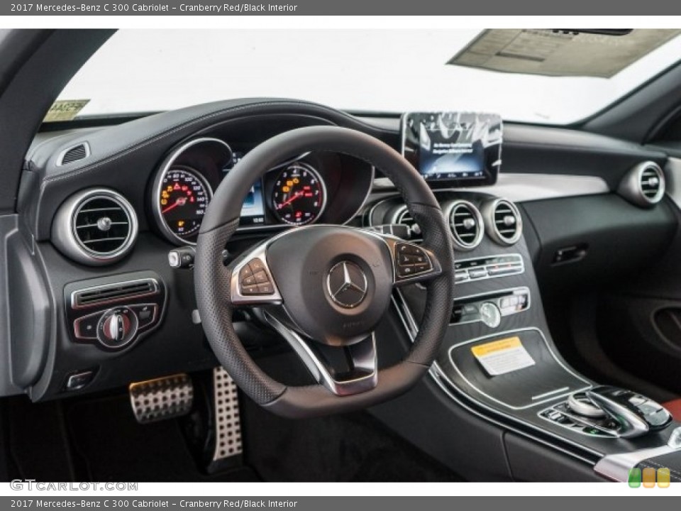 Cranberry Red/Black Interior Dashboard for the 2017 Mercedes-Benz C 300 Cabriolet #119813834