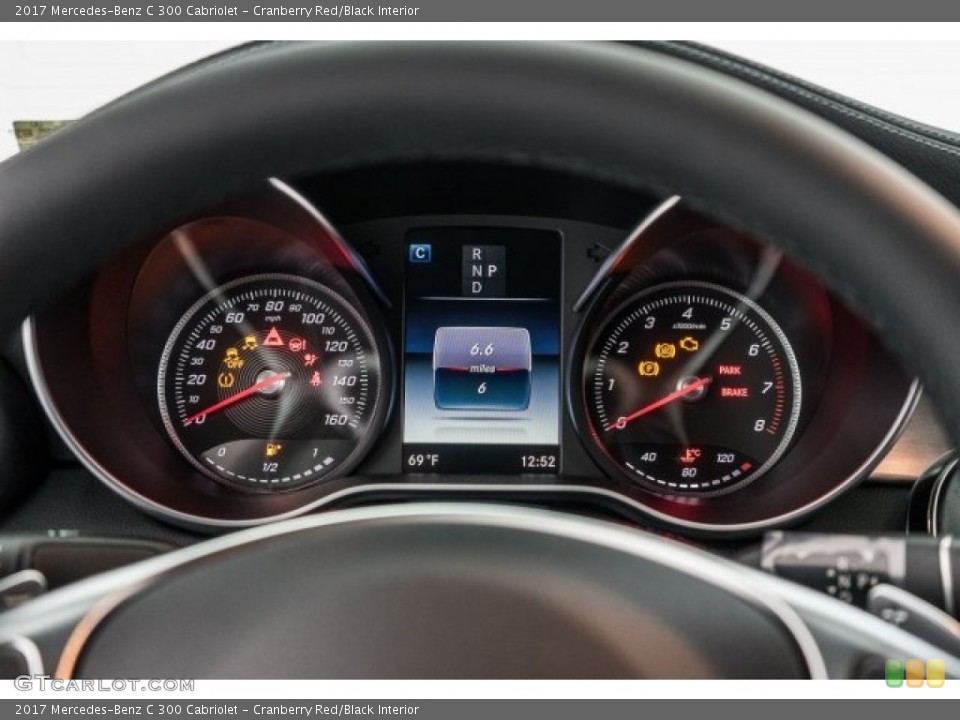 Cranberry Red/Black Interior Gauges for the 2017 Mercedes-Benz C 300 Cabriolet #119813867