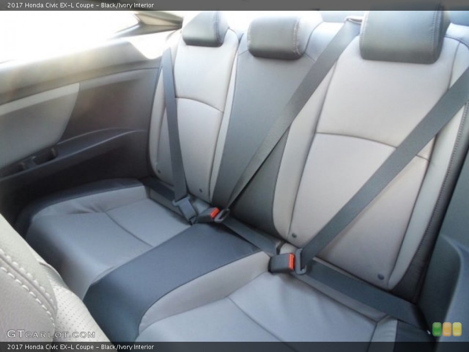 Black/Ivory Interior Rear Seat for the 2017 Honda Civic EX-L Coupe #119821031