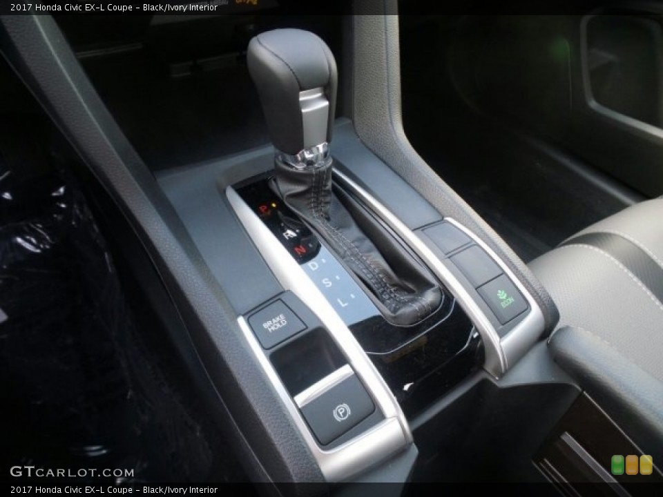 Black/Ivory Interior Transmission for the 2017 Honda Civic EX-L Coupe #119821115