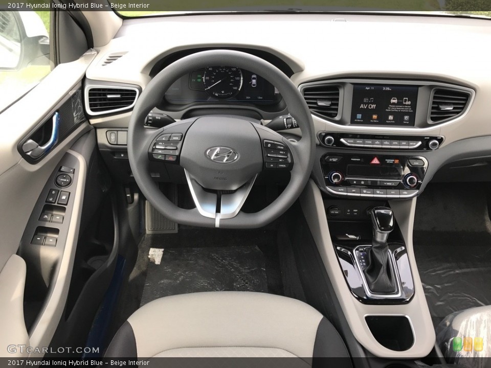 Beige Interior Dashboard for the 2017 Hyundai Ioniq Hybrid Blue #119824331