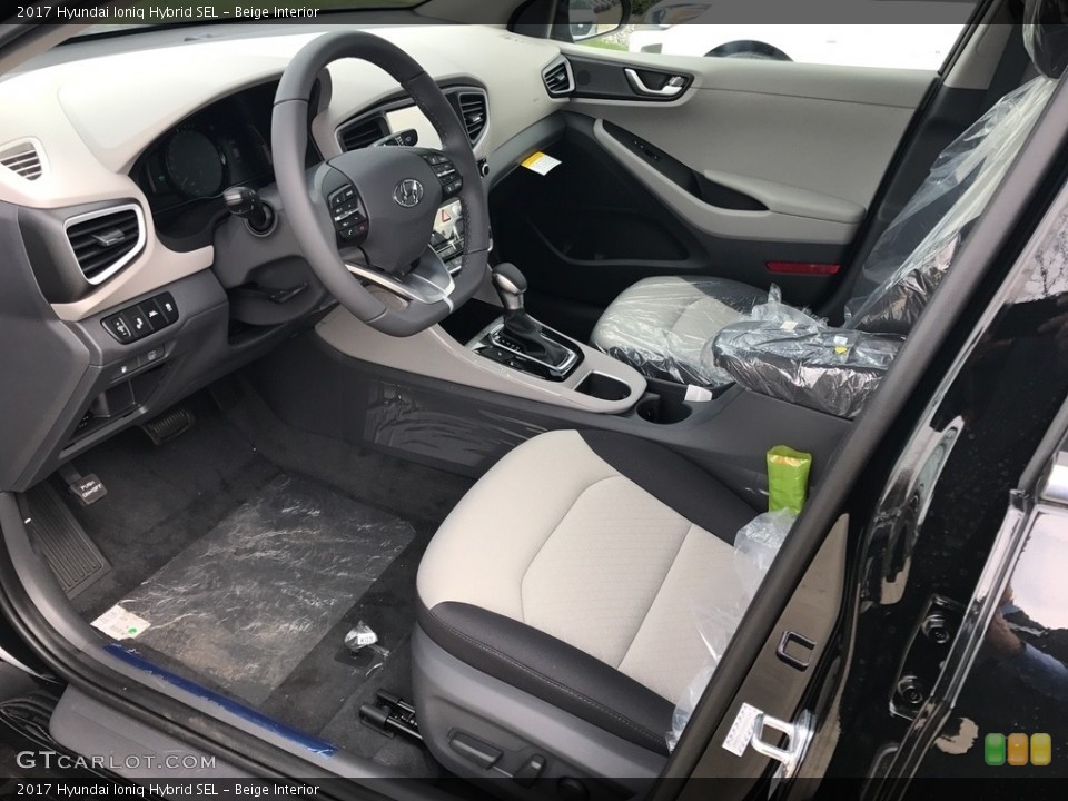 Beige 2017 Hyundai Ioniq Hybrid Interiors