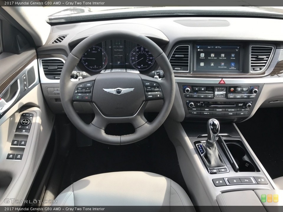 Gray Two Tone Interior Dashboard for the 2017 Hyundai Genesis G80 AWD #119824574