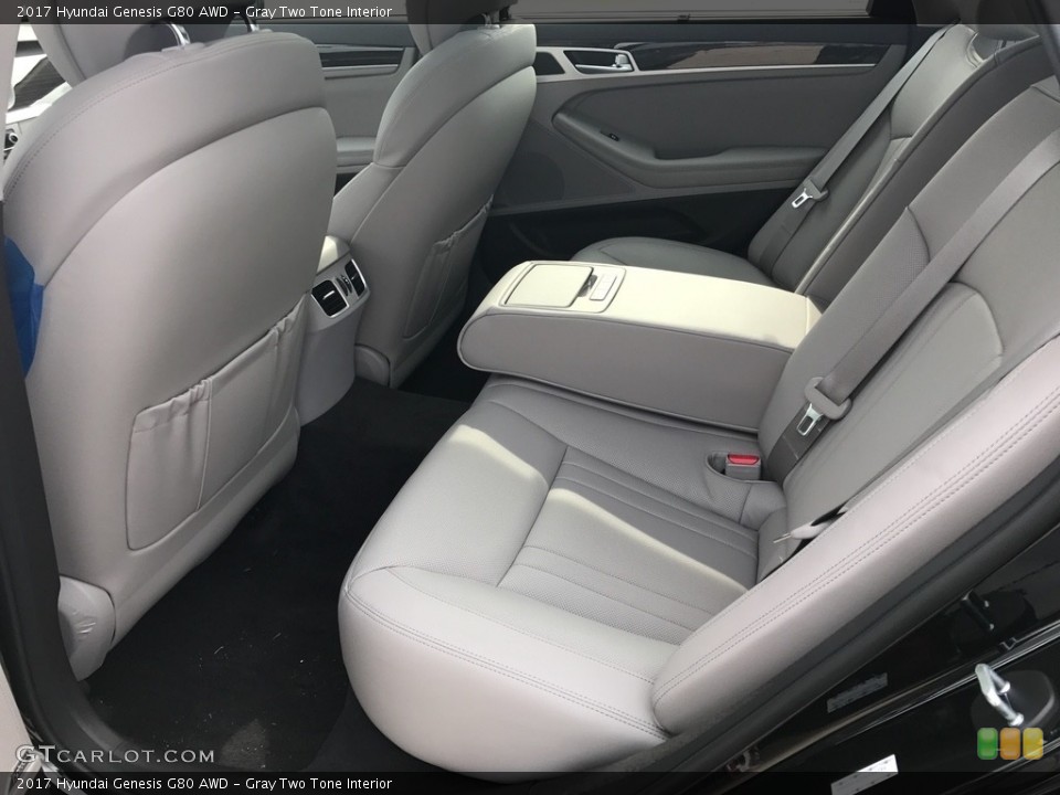 Gray Two Tone Interior Rear Seat for the 2017 Hyundai Genesis G80 AWD #119824607