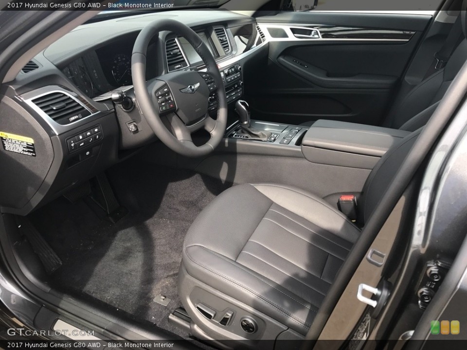 Black Monotone Interior Photo for the 2017 Hyundai Genesis G80 AWD #119824631
