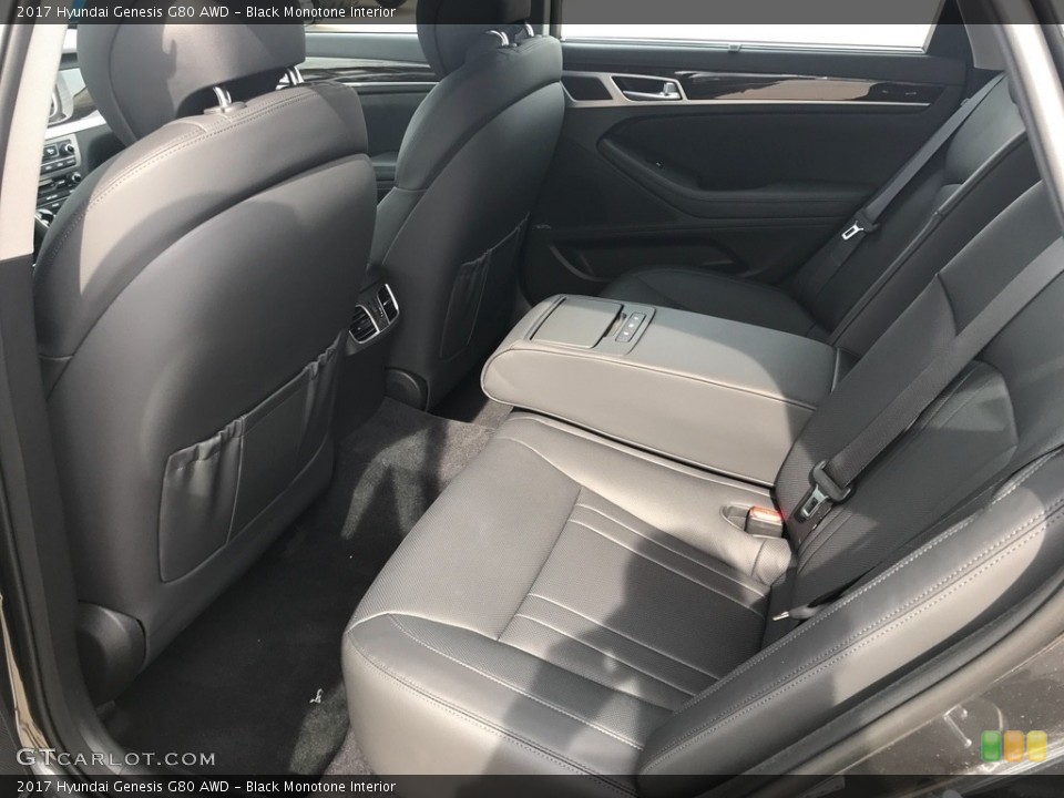 Black Monotone Interior Rear Seat for the 2017 Hyundai Genesis G80 AWD #119824649