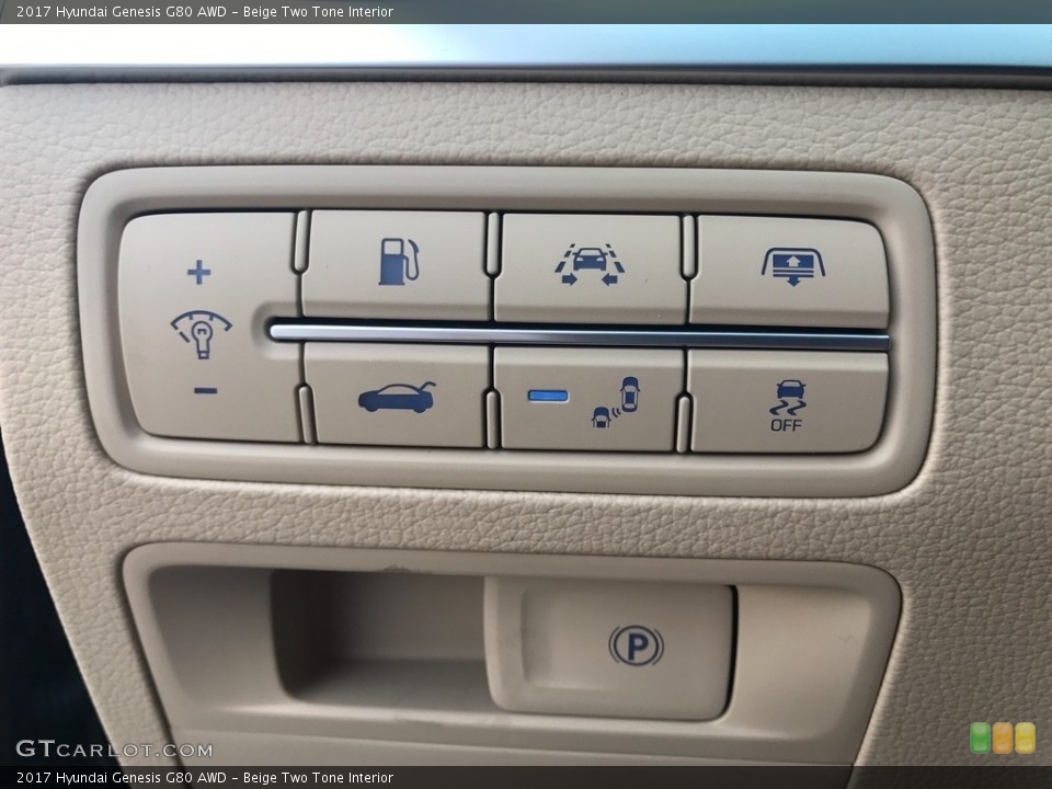 Beige Two Tone Interior Controls for the 2017 Hyundai Genesis G80 AWD #119824763