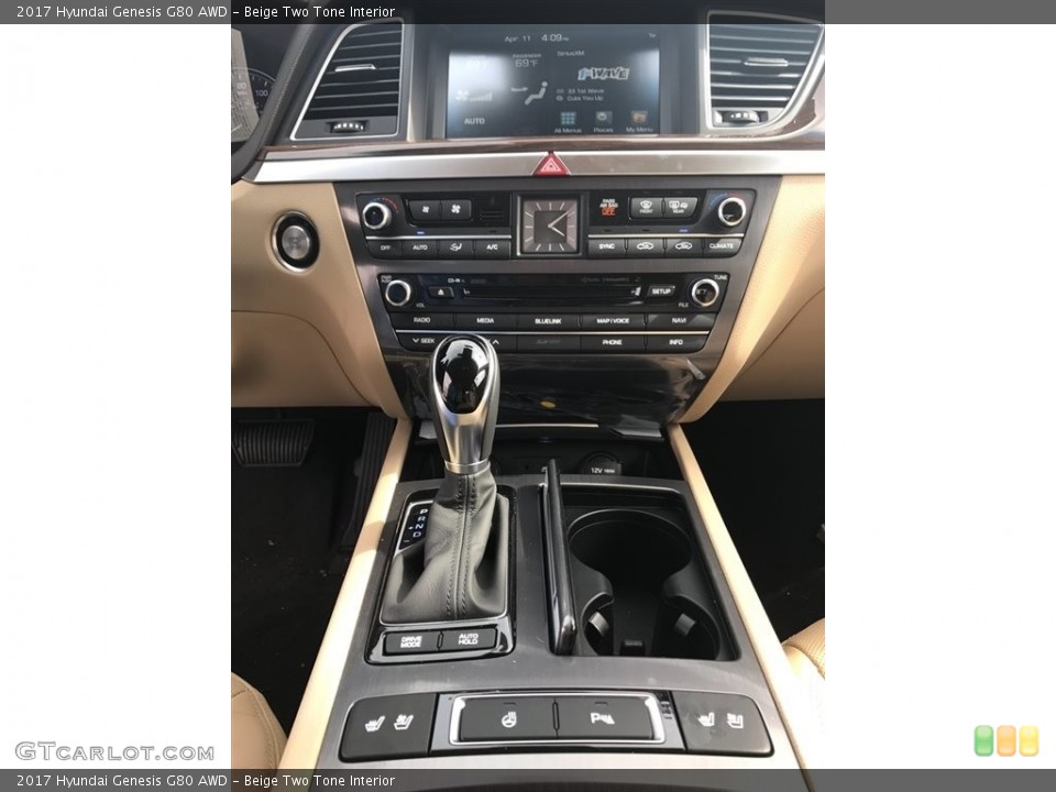 Beige Two Tone Interior Controls for the 2017 Hyundai Genesis G80 AWD #119824769