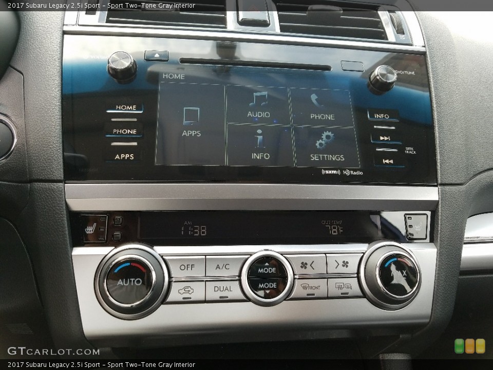 Sport Two-Tone Gray Interior Controls for the 2017 Subaru Legacy 2.5i Sport #119832857