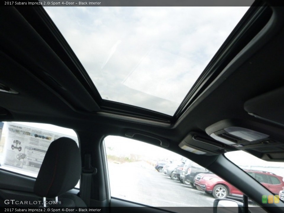 Black Interior Sunroof for the 2017 Subaru Impreza 2.0i Sport 4-Door #119836682