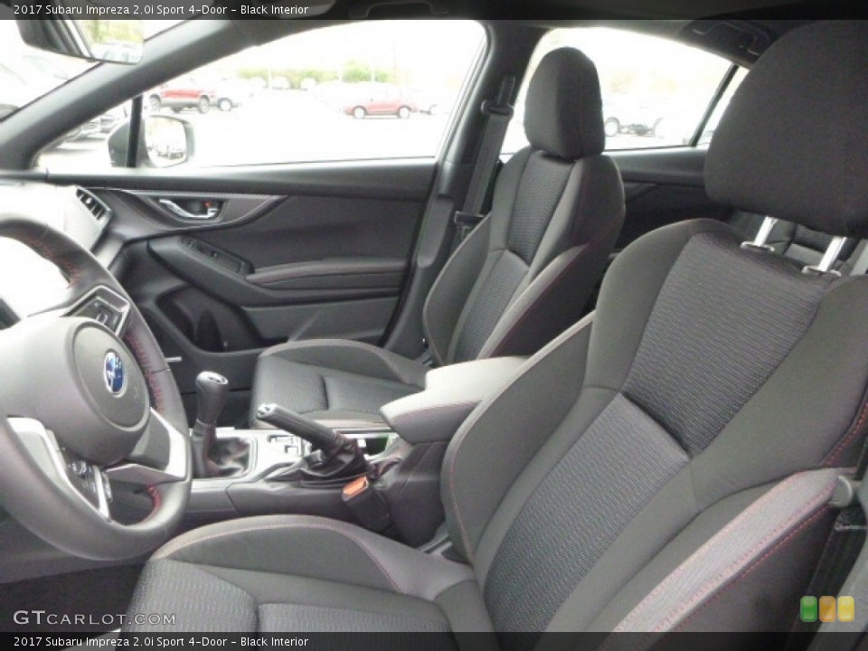 Black Interior Front Seat for the 2017 Subaru Impreza 2.0i Sport 4-Door #119836721