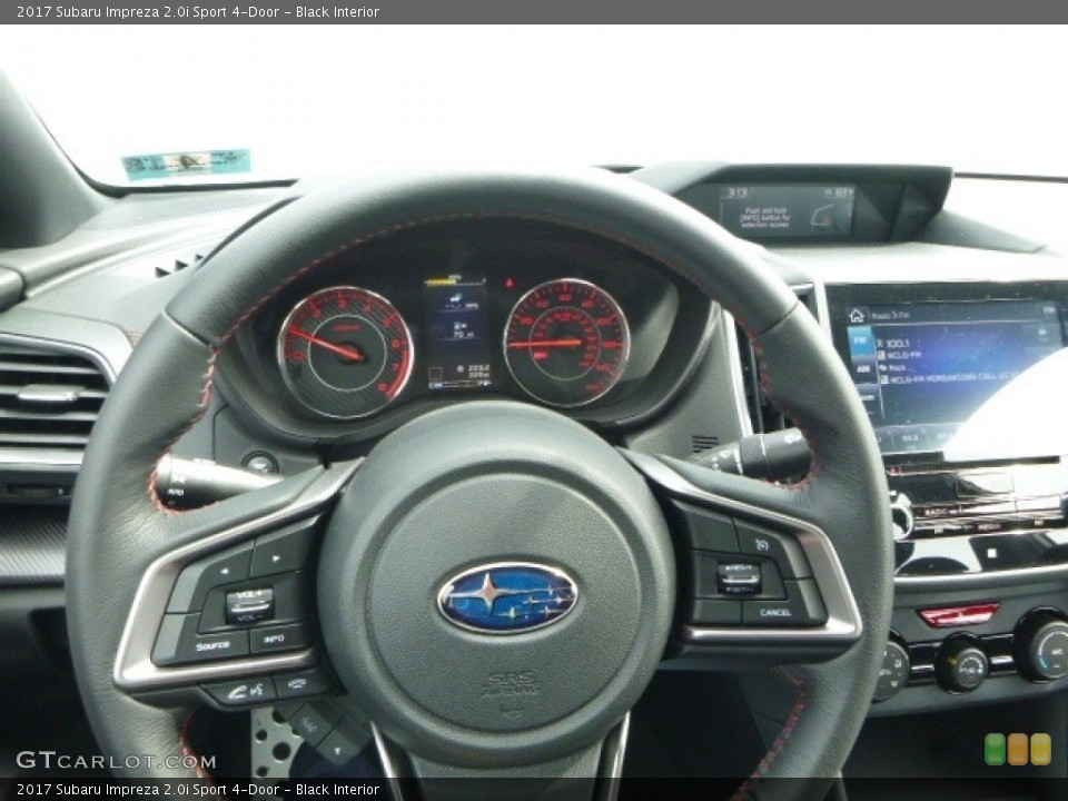 Black Interior Steering Wheel for the 2017 Subaru Impreza 2.0i Sport 4-Door #119836835