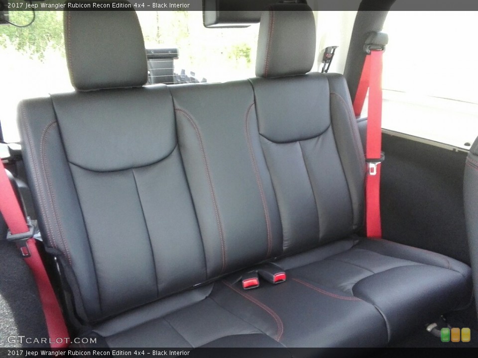 Black Interior Rear Seat for the 2017 Jeep Wrangler Rubicon Recon Edition 4x4 #119837441