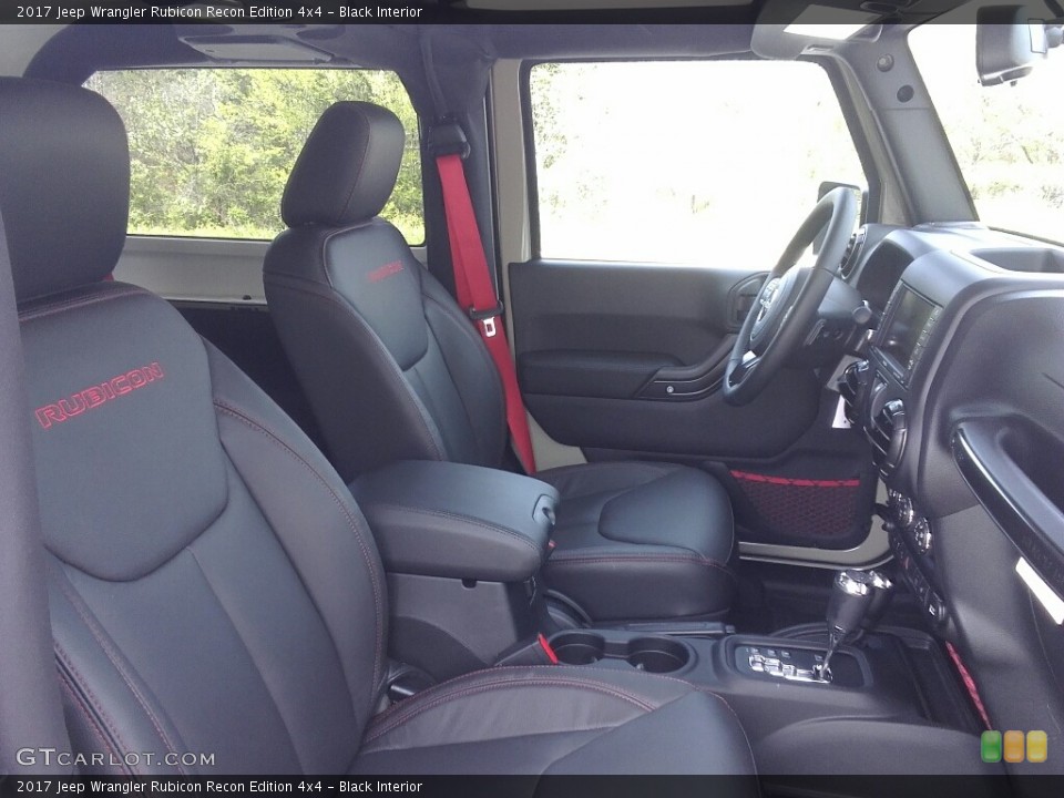 Black Interior Front Seat for the 2017 Jeep Wrangler Rubicon Recon Edition 4x4 #119837471