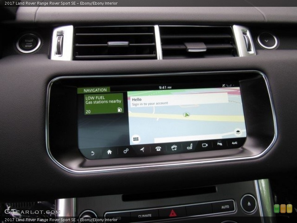 Ebony/Ebony Interior Navigation for the 2017 Land Rover Range Rover Sport SE #119841776
