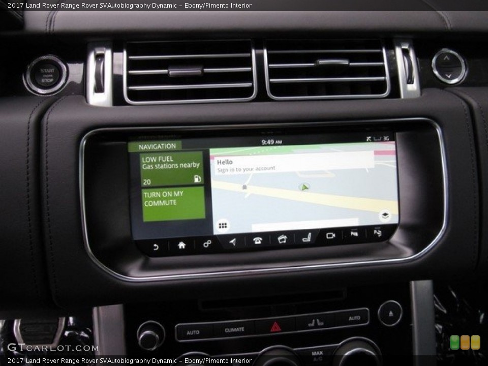 Ebony/Pimento Interior Navigation for the 2017 Land Rover Range Rover SVAutobiography Dynamic #119842136