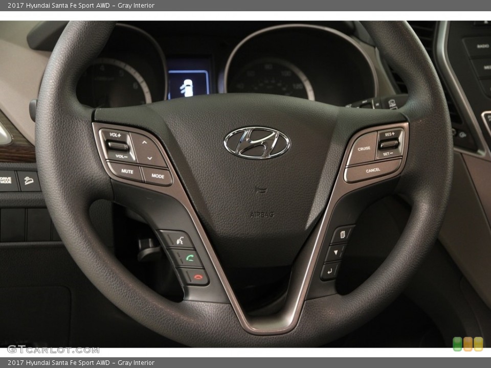 Gray Interior Steering Wheel for the 2017 Hyundai Santa Fe Sport AWD #119845622