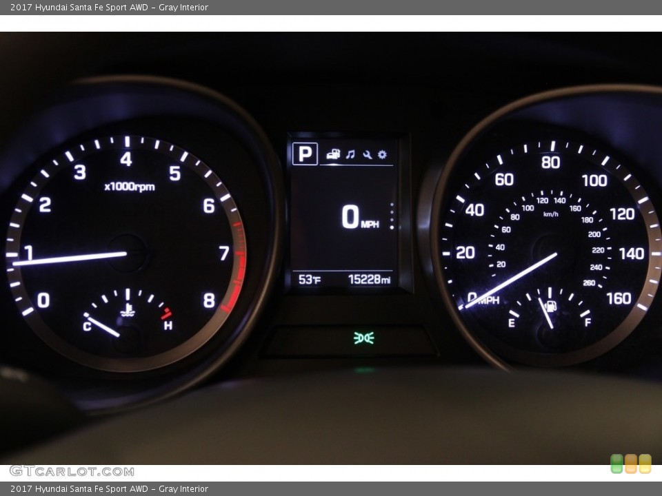 Gray Interior Gauges for the 2017 Hyundai Santa Fe Sport AWD #119845631