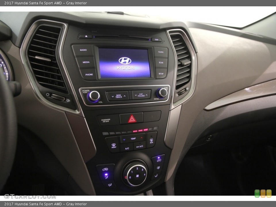 Gray Interior Controls for the 2017 Hyundai Santa Fe Sport AWD #119845643
