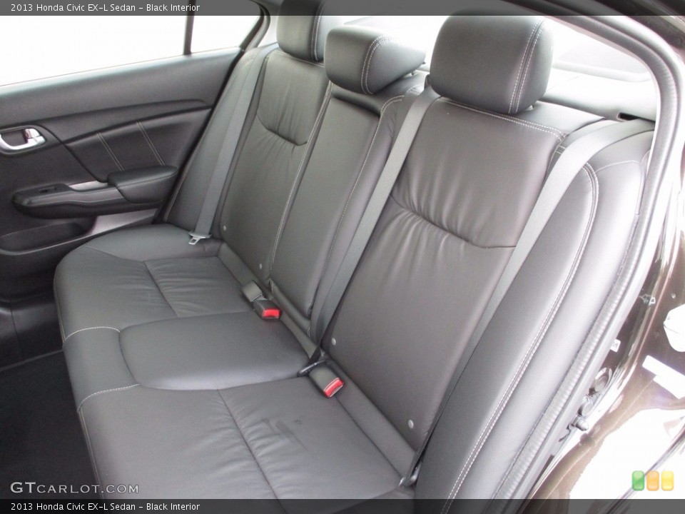 Black Interior Rear Seat for the 2013 Honda Civic EX-L Sedan #119860336