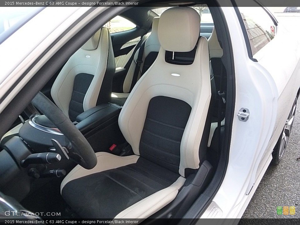 designo Porcelain/Black Interior Front Seat for the 2015 Mercedes-Benz C 63 AMG Coupe #119866327