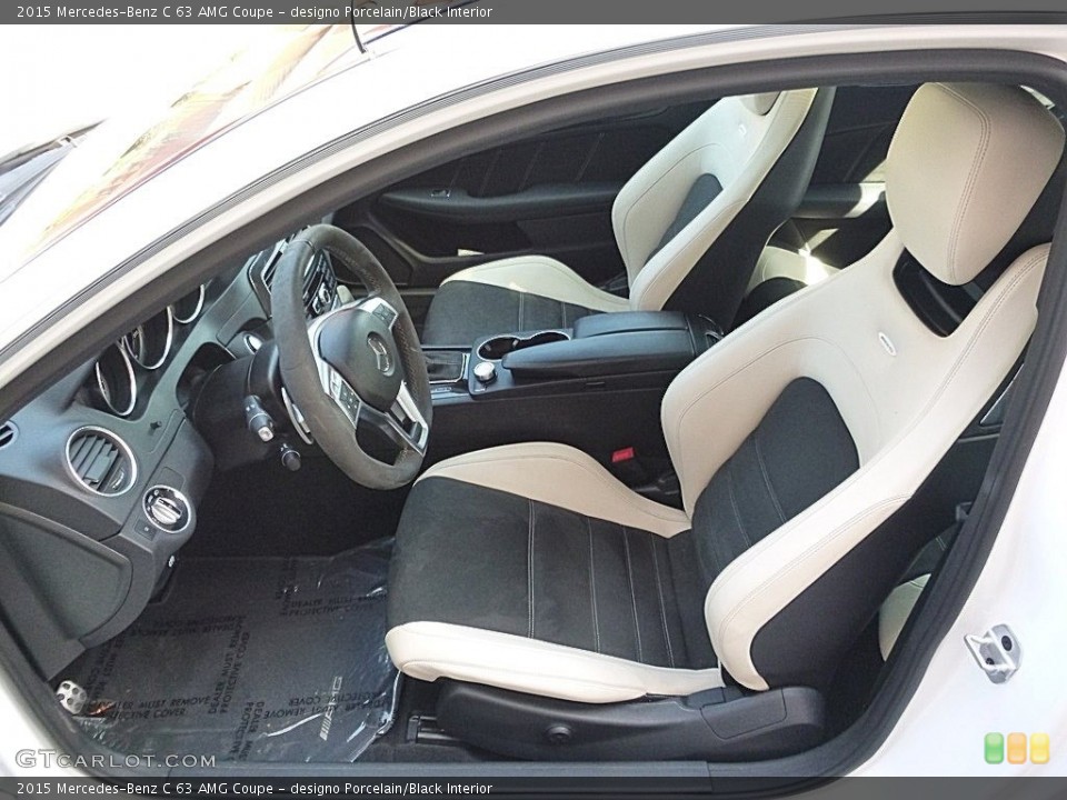 designo Porcelain/Black Interior Photo for the 2015 Mercedes-Benz C 63 AMG Coupe #119866346