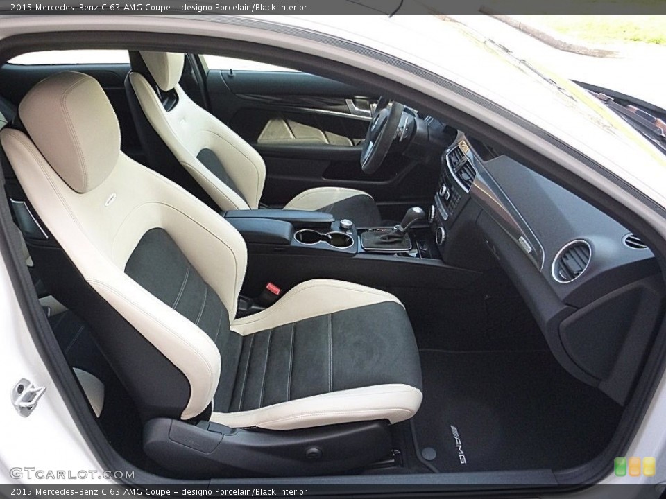 designo Porcelain/Black Interior Front Seat for the 2015 Mercedes-Benz C 63 AMG Coupe #119866444