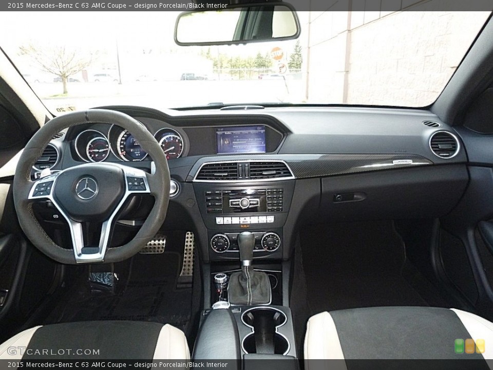 designo Porcelain/Black Interior Dashboard for the 2015 Mercedes-Benz C 63 AMG Coupe #119866537