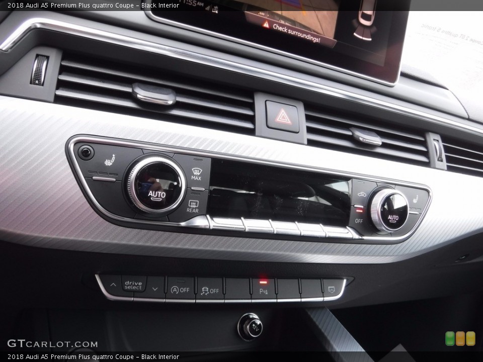 Black Interior Controls for the 2018 Audi A5 Premium Plus quattro Coupe #119872682