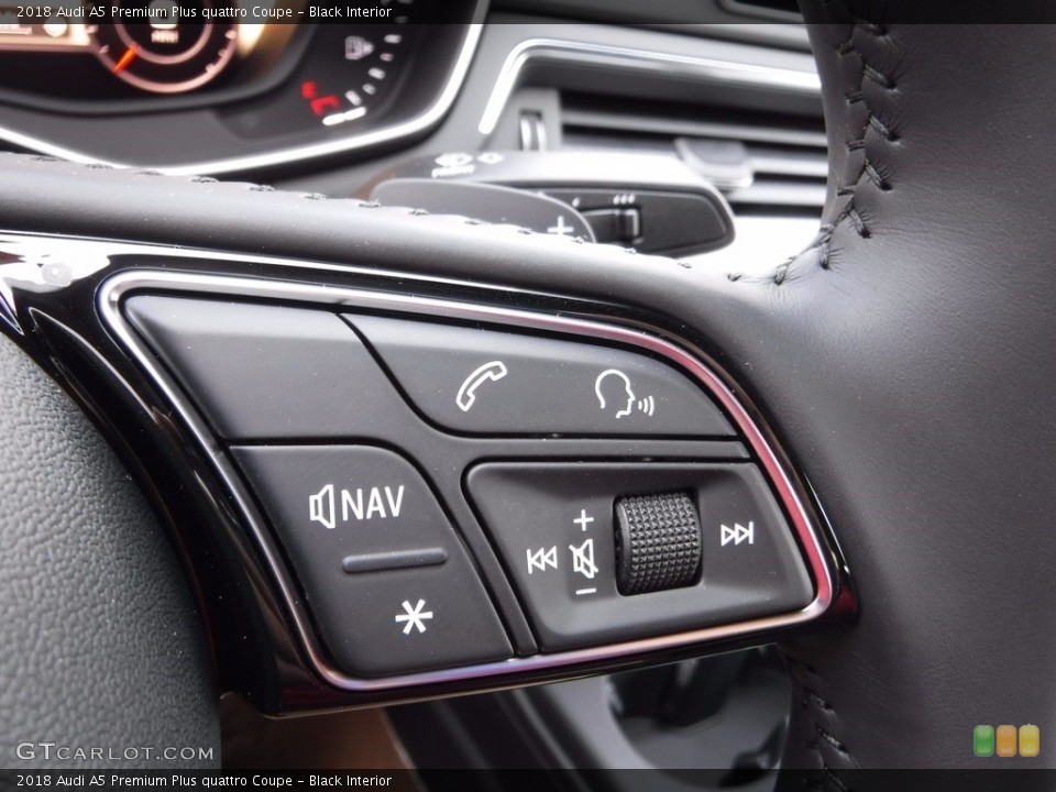 Black Interior Controls for the 2018 Audi A5 Premium Plus quattro Coupe #119872730