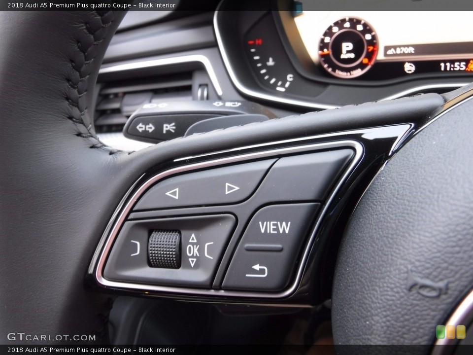 Black Interior Controls for the 2018 Audi A5 Premium Plus quattro Coupe #119872751