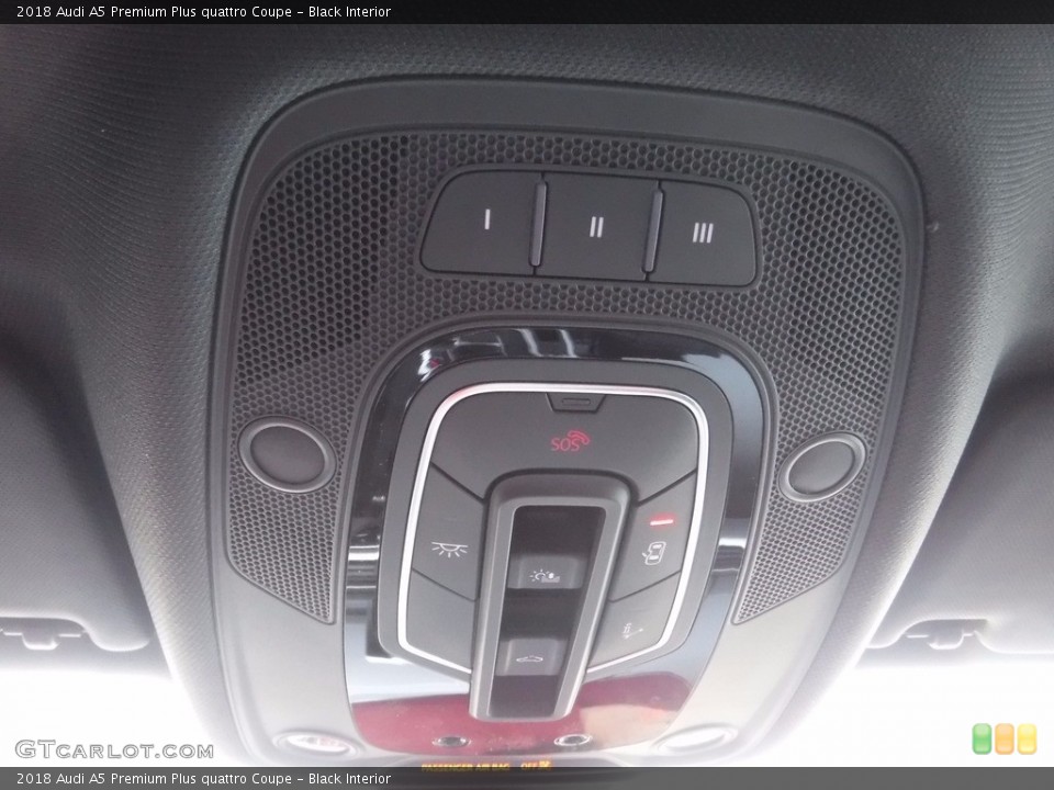 Black Interior Controls for the 2018 Audi A5 Premium Plus quattro Coupe #119872793