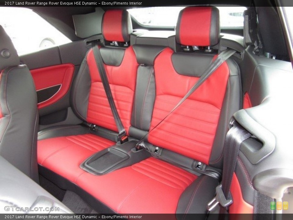 Ebony/Pimento Interior Rear Seat for the 2017 Land Rover Range Rover Evoque HSE Dynamic #119872826
