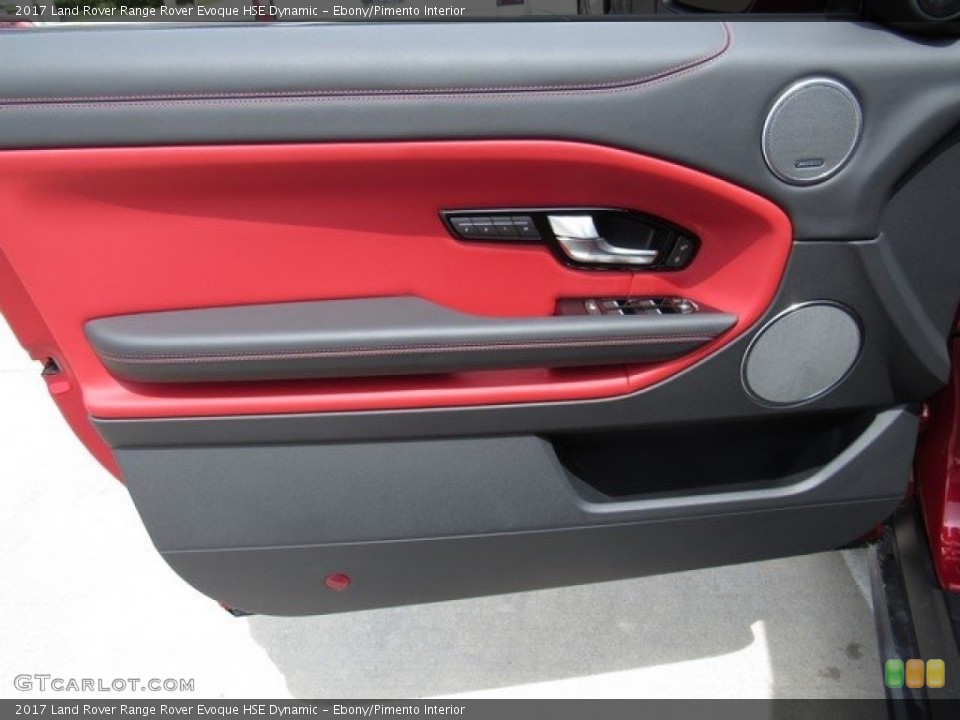 Ebony/Pimento Interior Door Panel for the 2017 Land Rover Range Rover Evoque HSE Dynamic #119873039