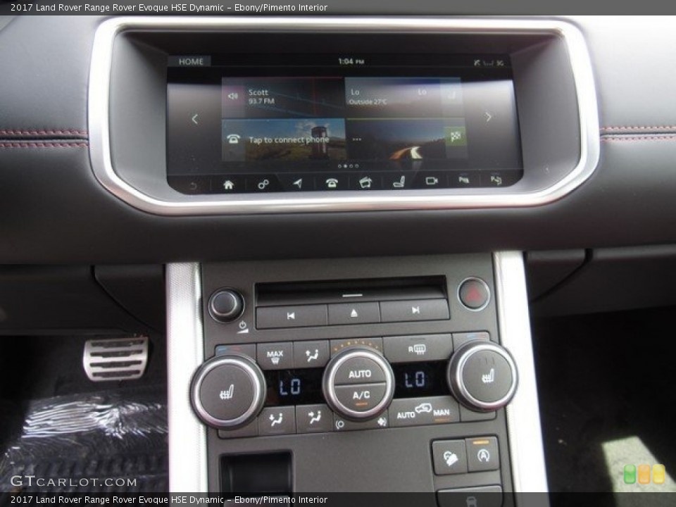Ebony/Pimento Interior Controls for the 2017 Land Rover Range Rover Evoque HSE Dynamic #119873072